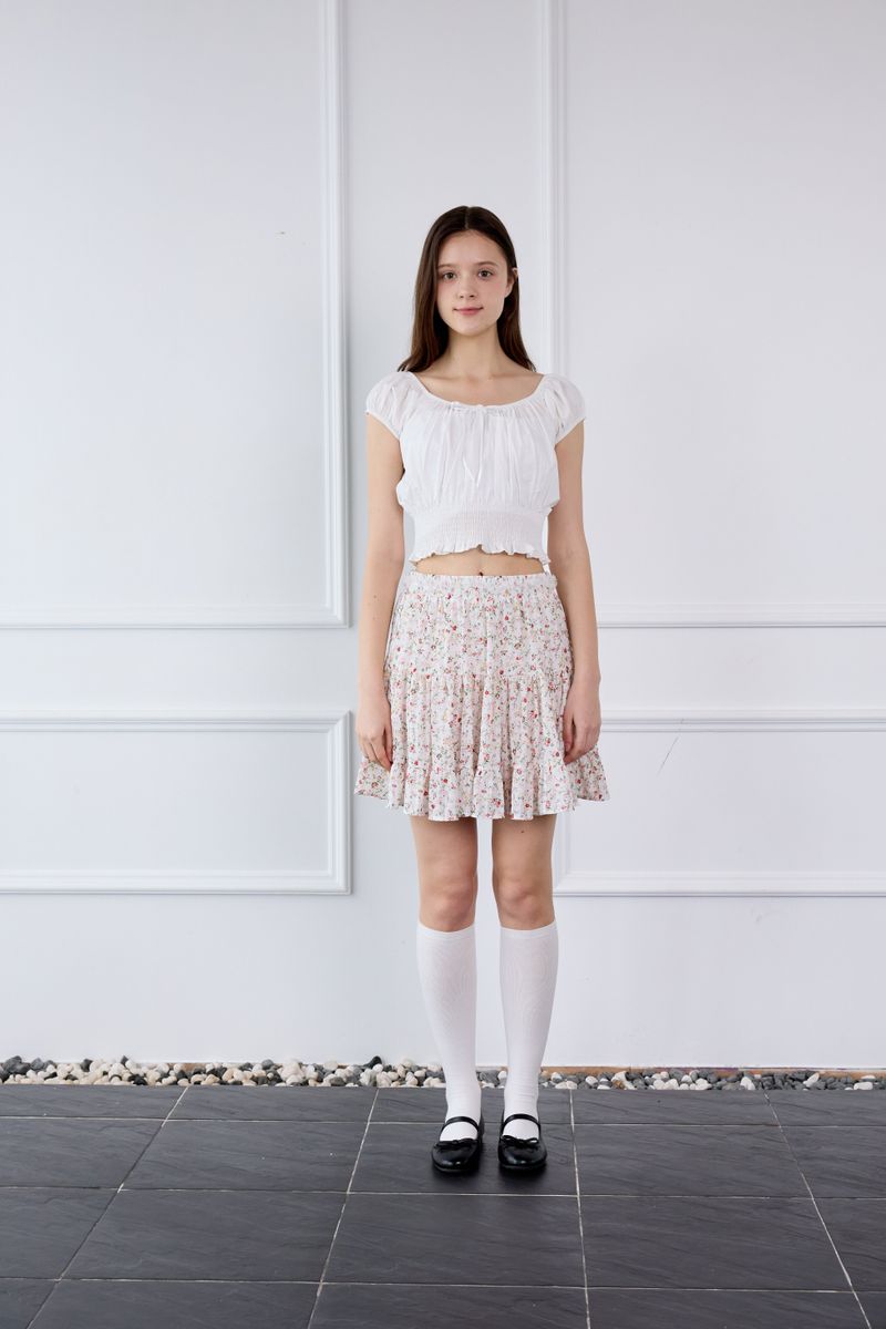 SMOCKED PUFF BLOUSE