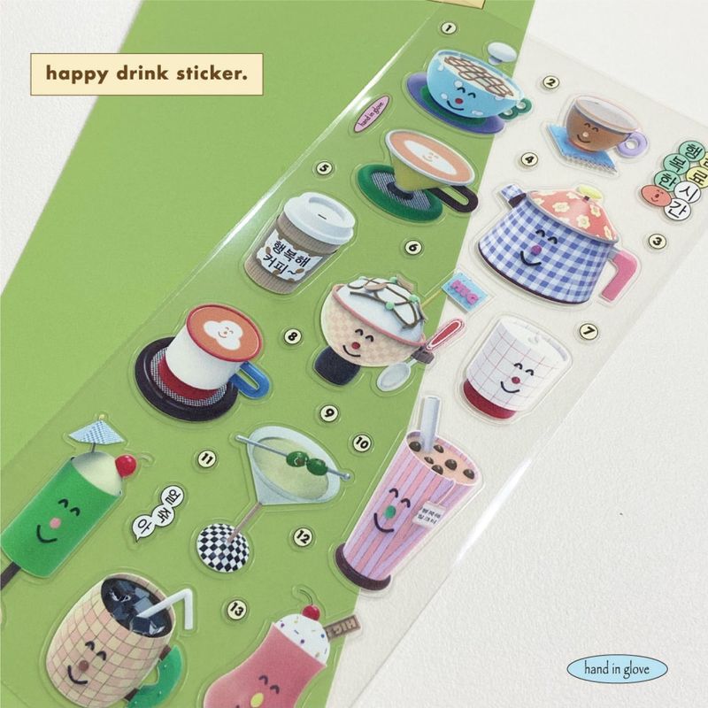 happy drink sticker