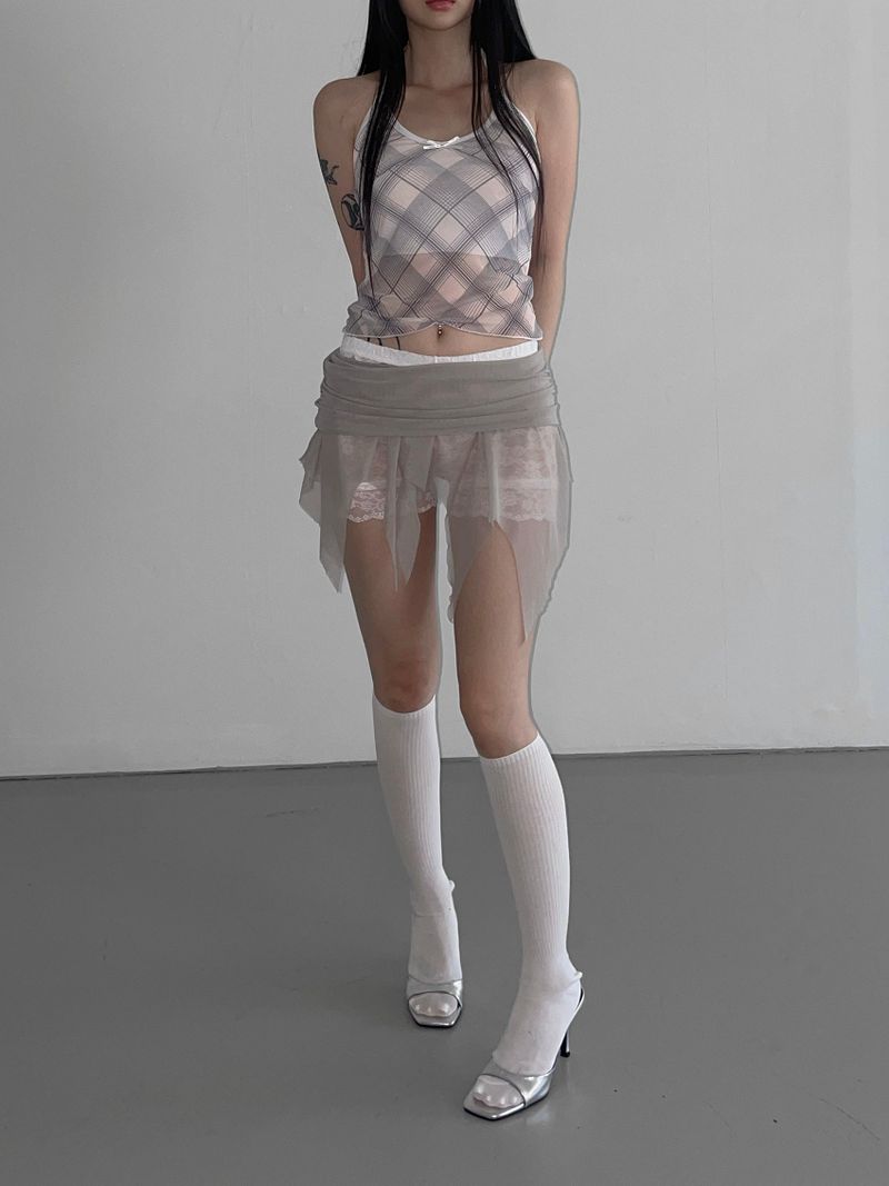 flip mesh layered sk(3 color)