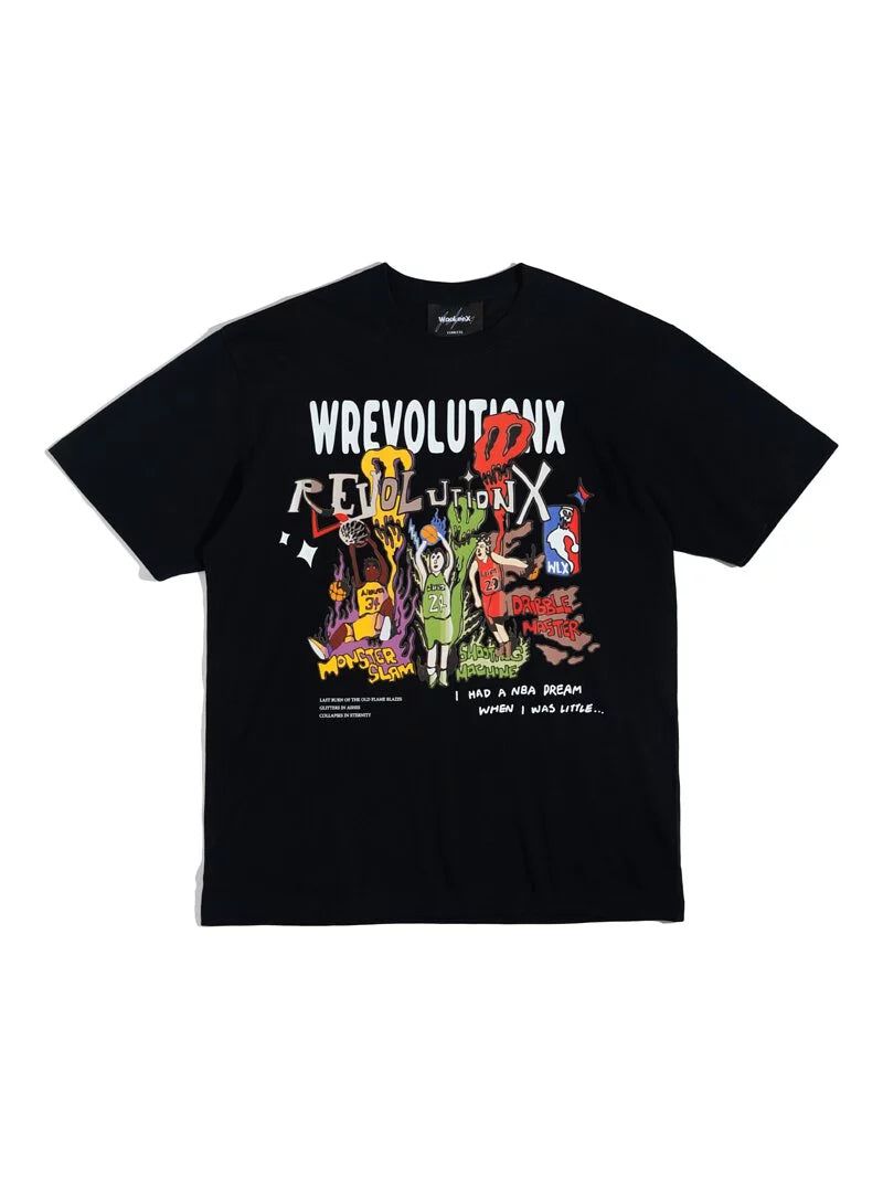 WREVOLUTIONX by WooLeeX（レボリューションエックス バイ ウーリーエックス）の「Revo G.O.A.T. Basketball T-Shirt（Tops）」