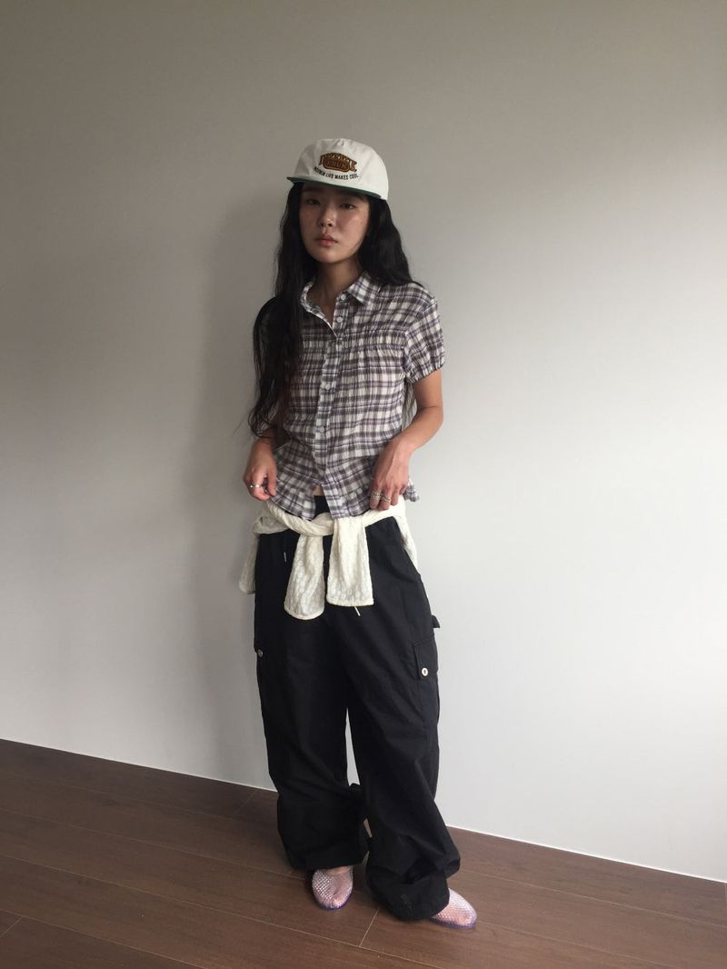 Peep Wide Cargo Pants (3color)