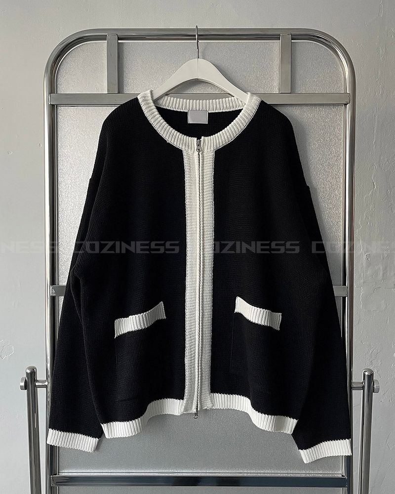 WE With Coloring Zipper Cardigan (2 colors)