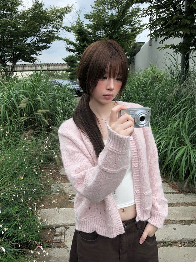 anyonemore（エニーワンモアー）の「Ttalba Skashi Bold Knit Cardigan（Tops）」