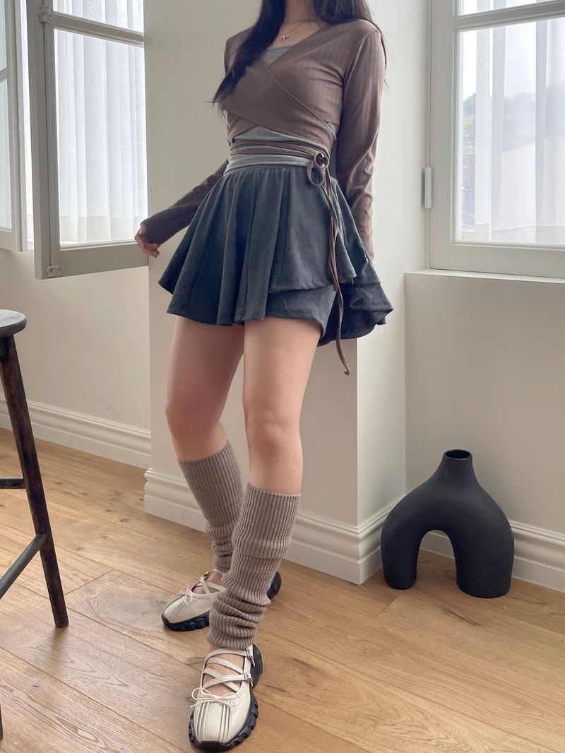 Romantic flared ballet pantskirt