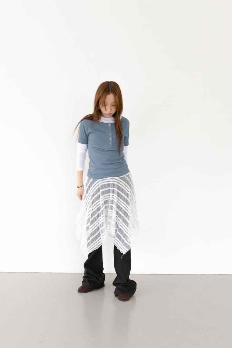 golgi raglan button top(5colors)