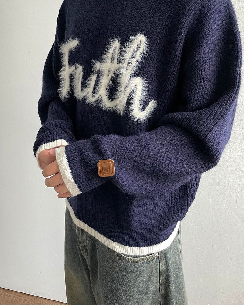 Faith Lettering Knit