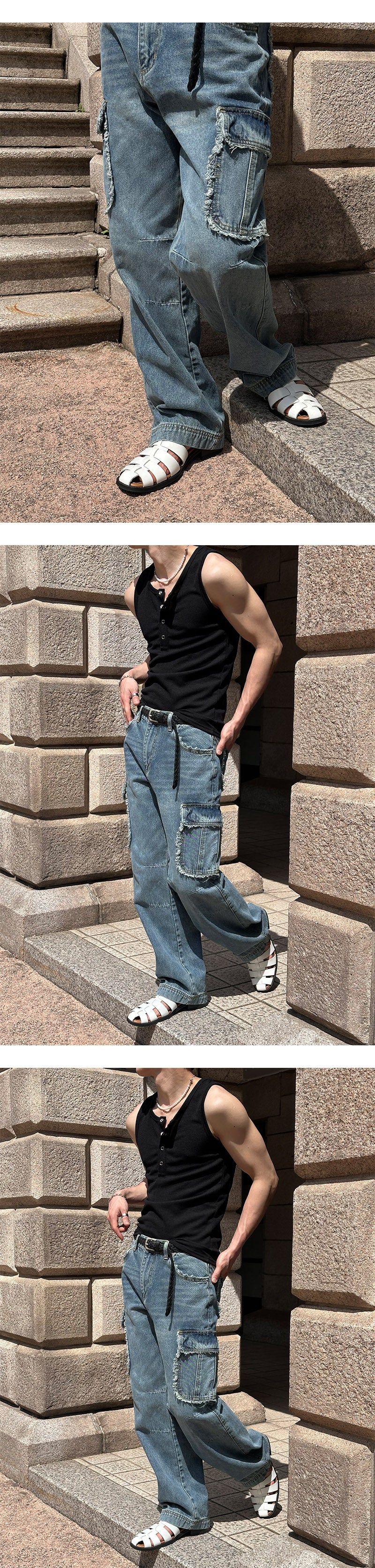 [BASIC ITEM] Henry neck botton sleeveless(3color)