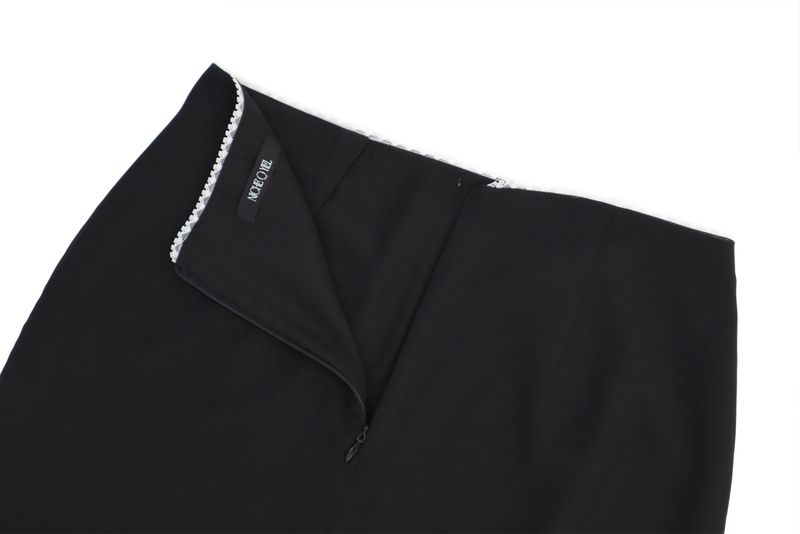  Lisha wrap long skirt (black)
