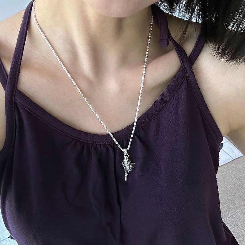 [925silver] Top shell necklace
