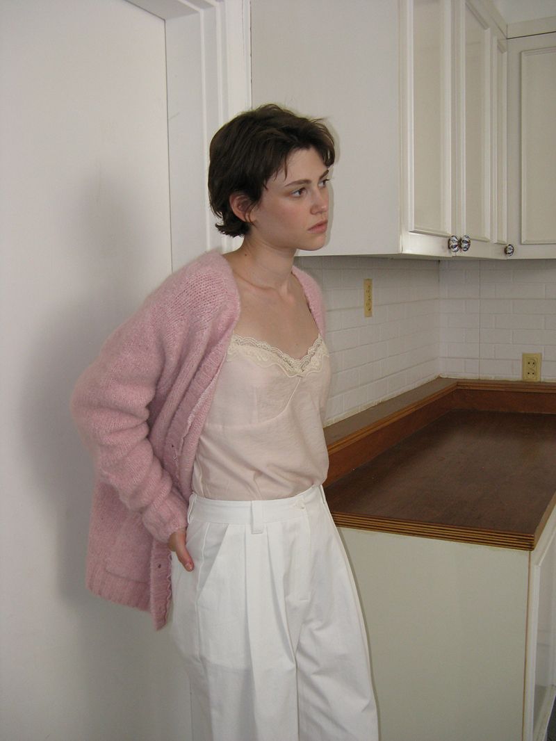 Softy alpaca cardigan_pink