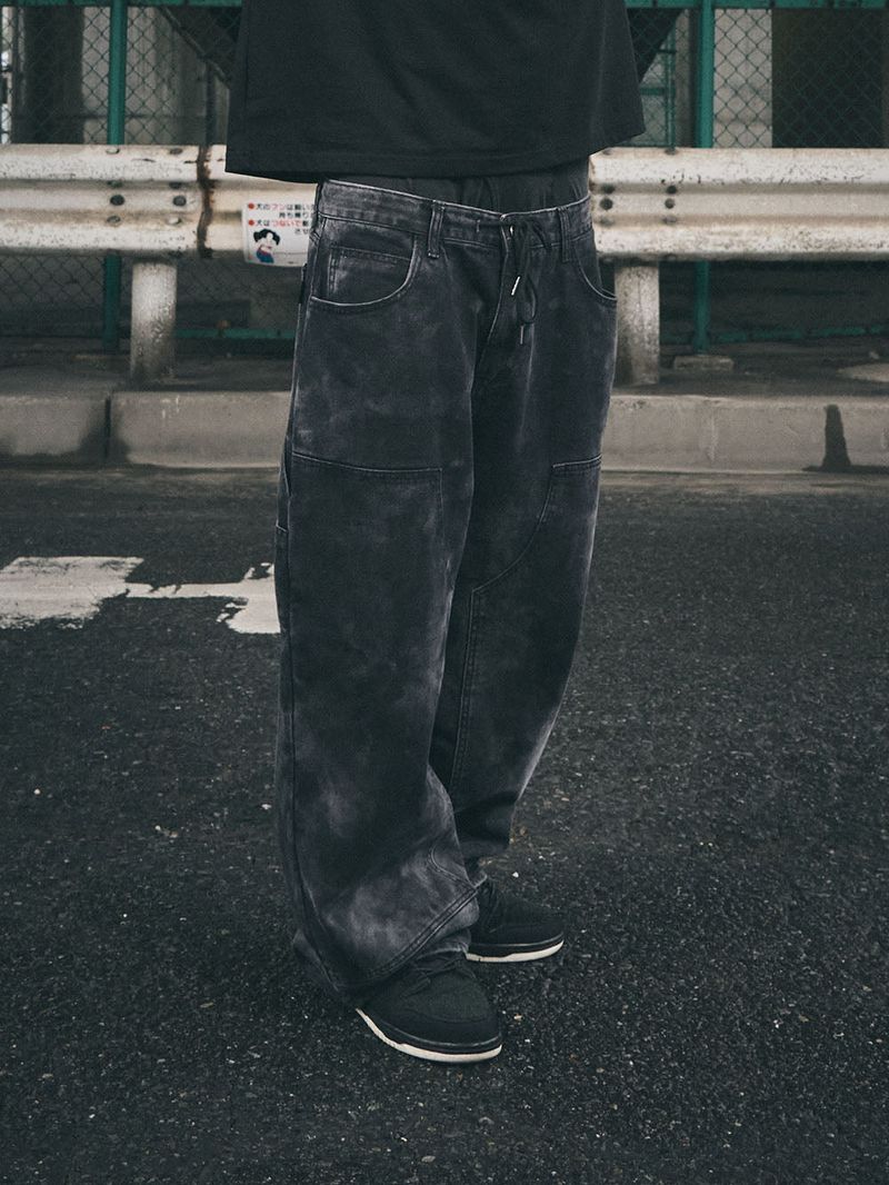 WORK WIDEFIT DENIM PANTS PIGMENT BLACK