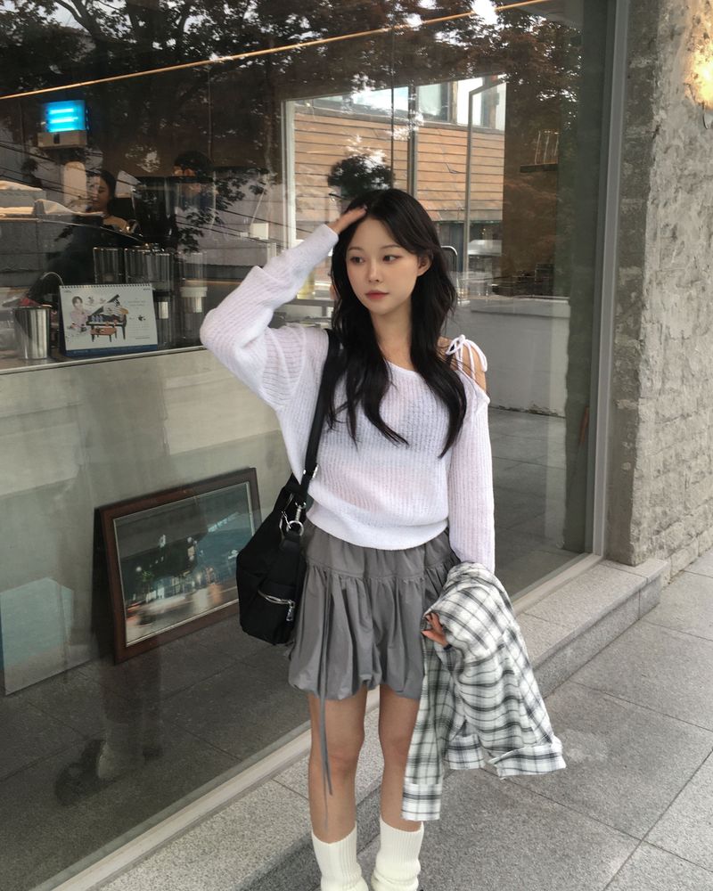 Ballon ribbon skirt