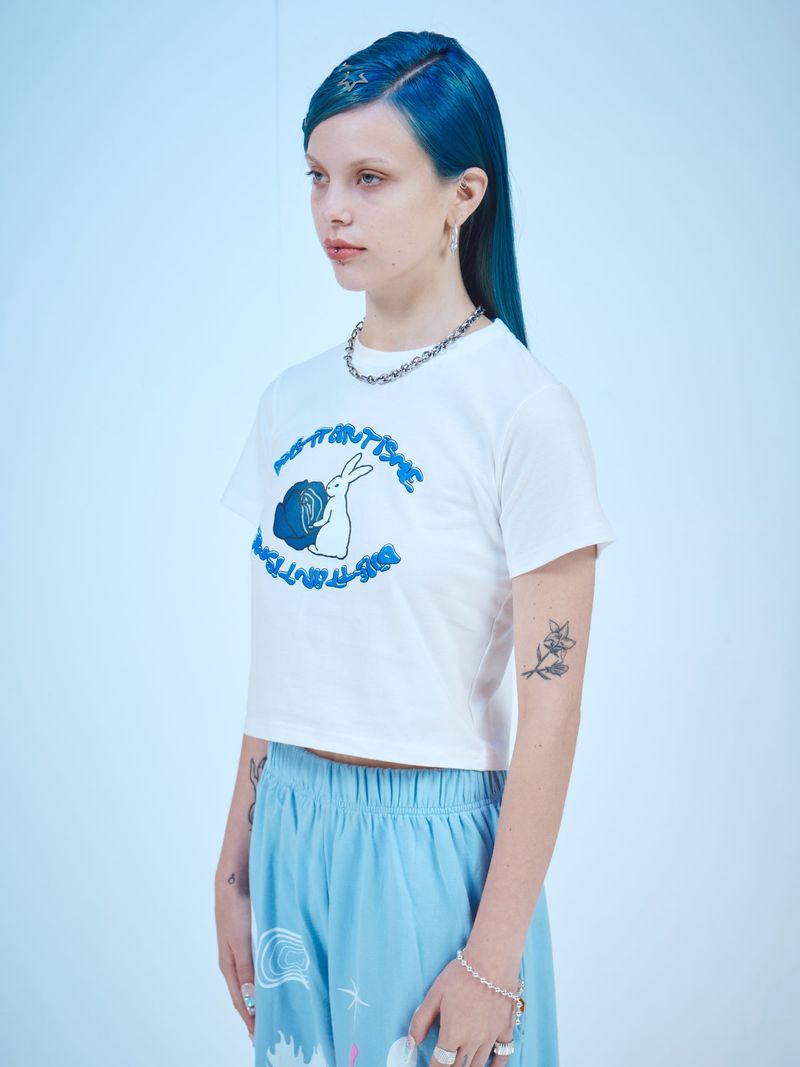 RABBIT CROP T-SHIRTS(OW)