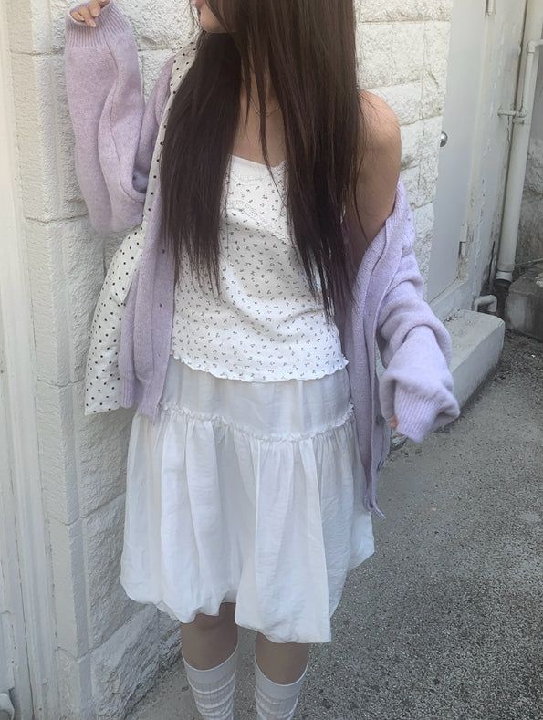 Buro Frill Banding Balloon Midi Skirt
