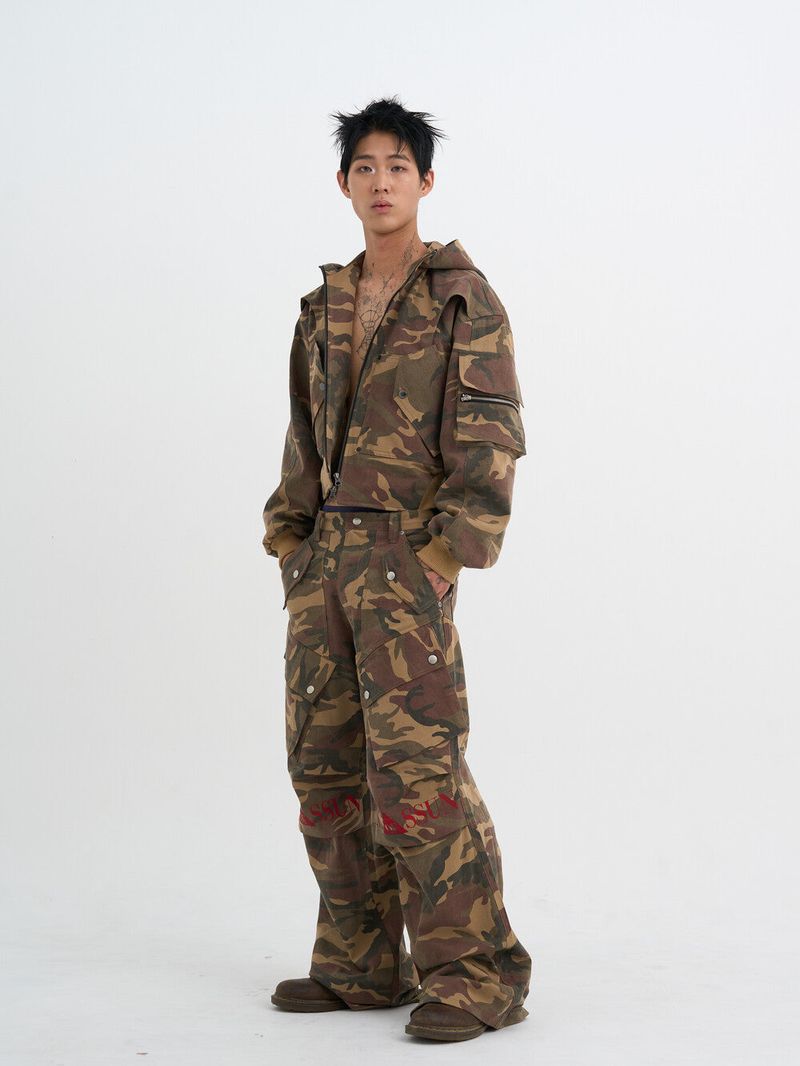 Circle Denim Bomber Jacket (Camo)