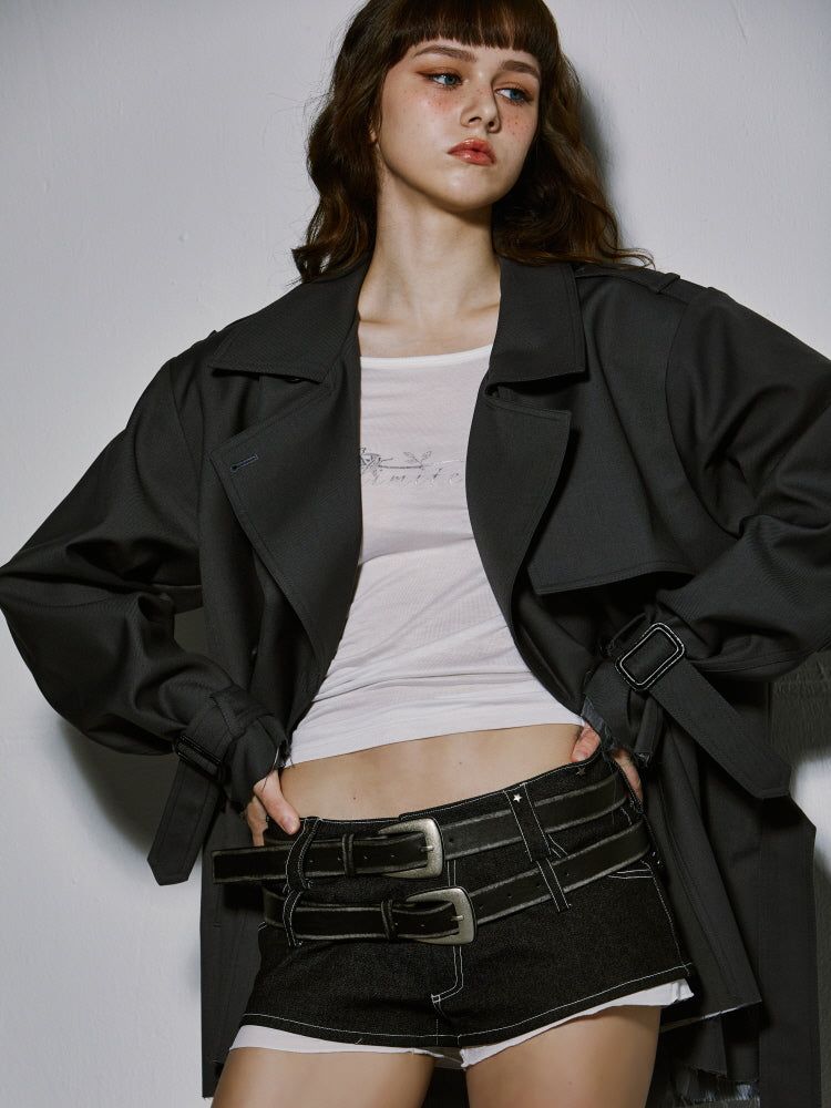 SHORT TRENCH COAT