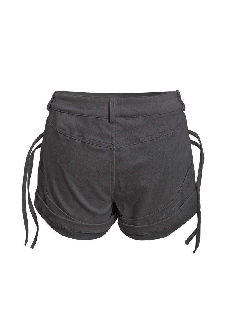 ARC STRAP ROLL SHORTS . CHARCOAL