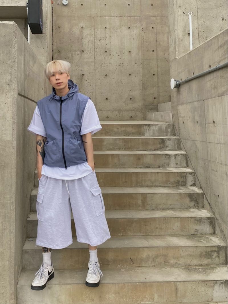 Terry Cargo Sweat String Half Pants 3C