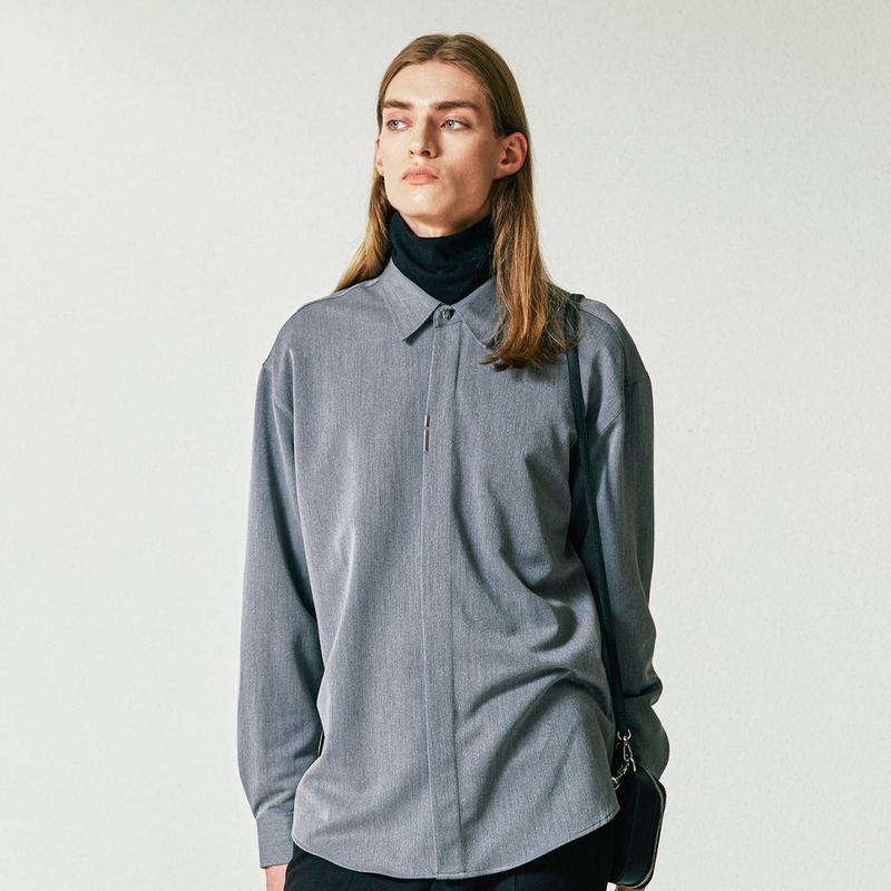 VERTICAL TIP BASIC SHIRT GREY
