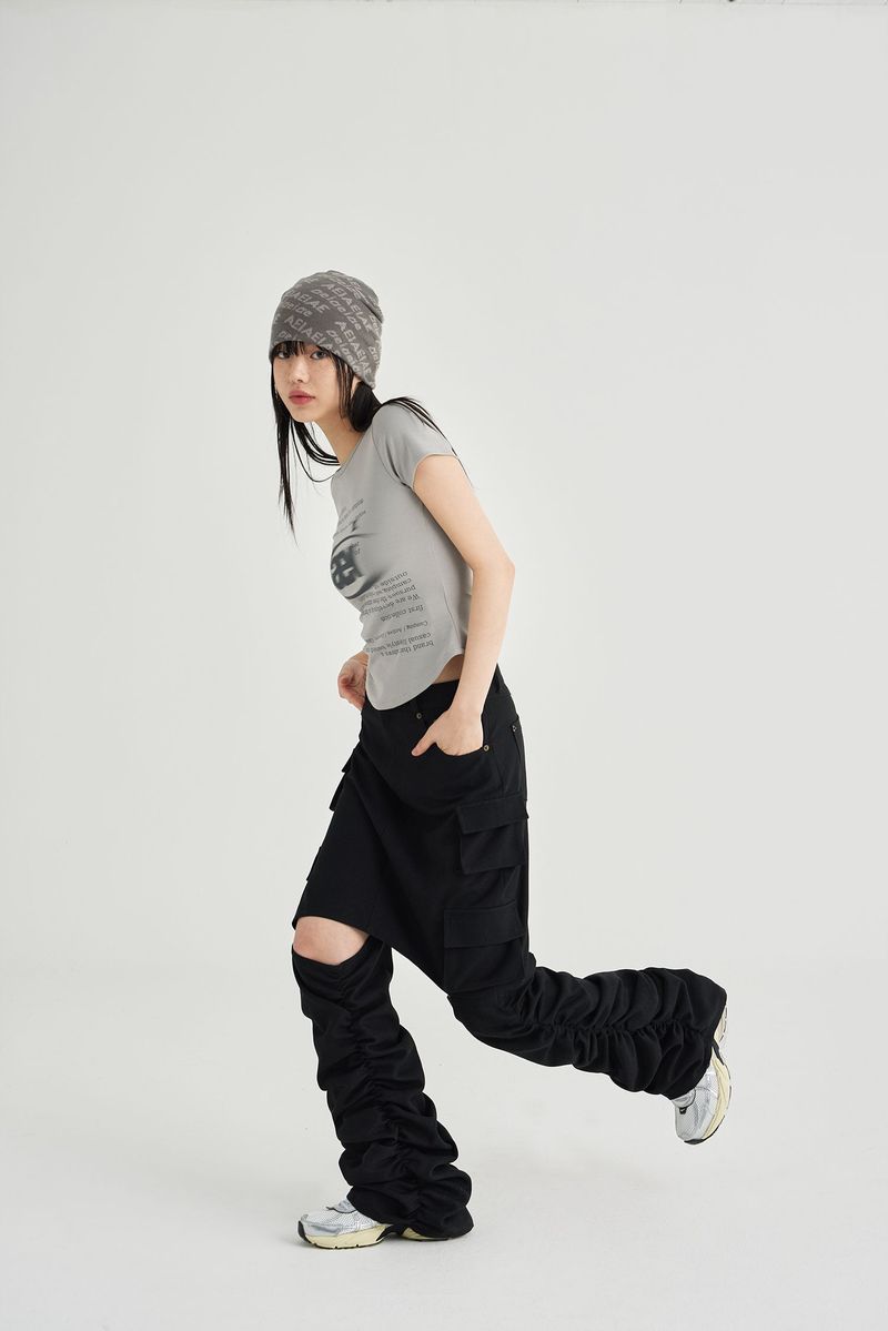 SKIRT PANTS [BLACK]