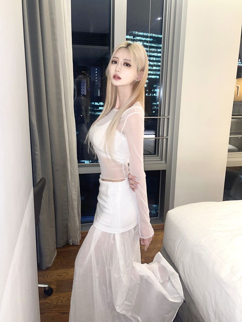 1200. Pocket layered long sk (3color)
