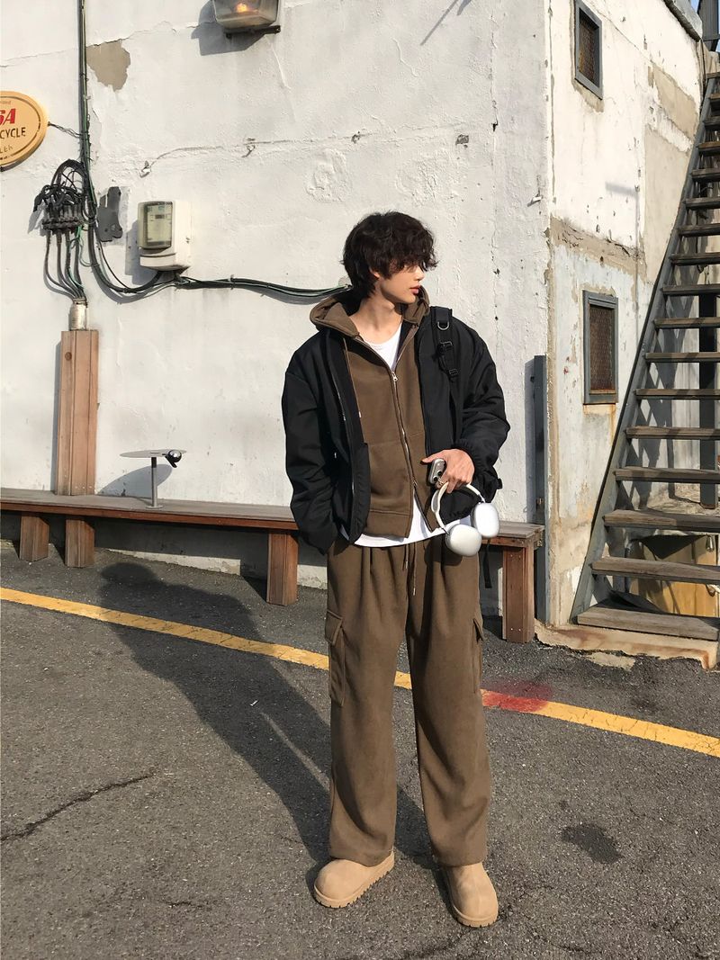 [SET] LMN Sturbo Corduroy Hooded Zip-Up + Cargo Pants (5 colors)