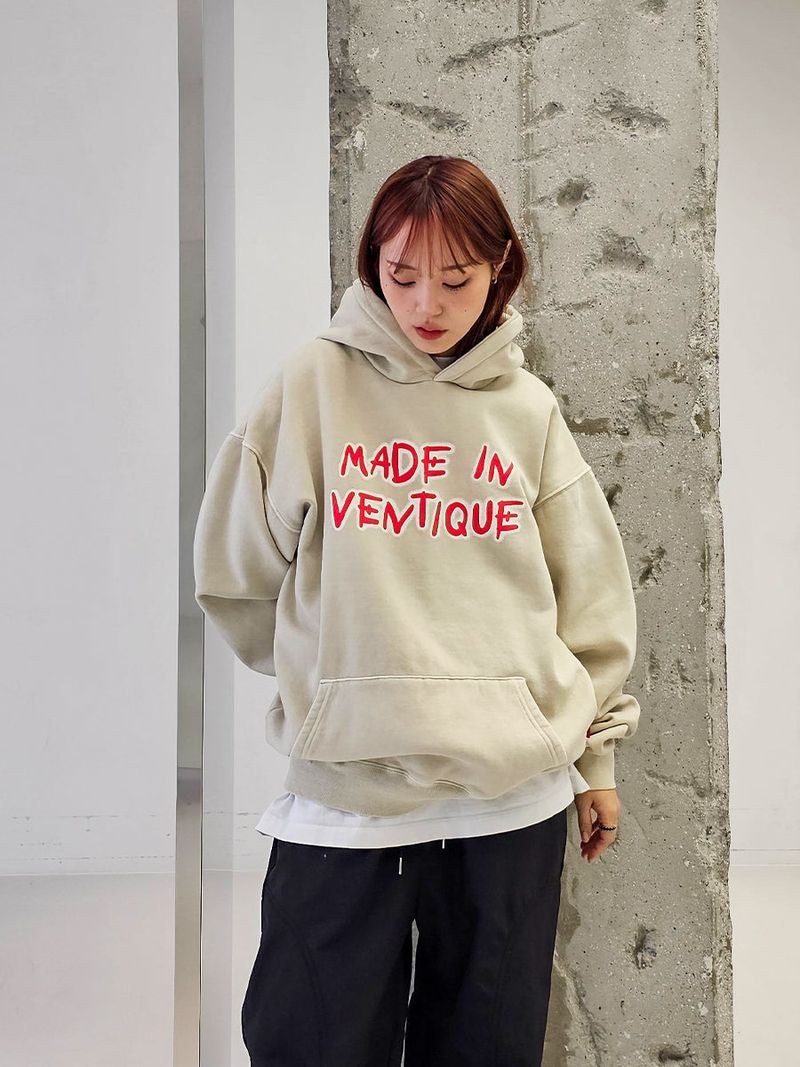 VENTIQUE Pigmate fluff Hoodie 3color