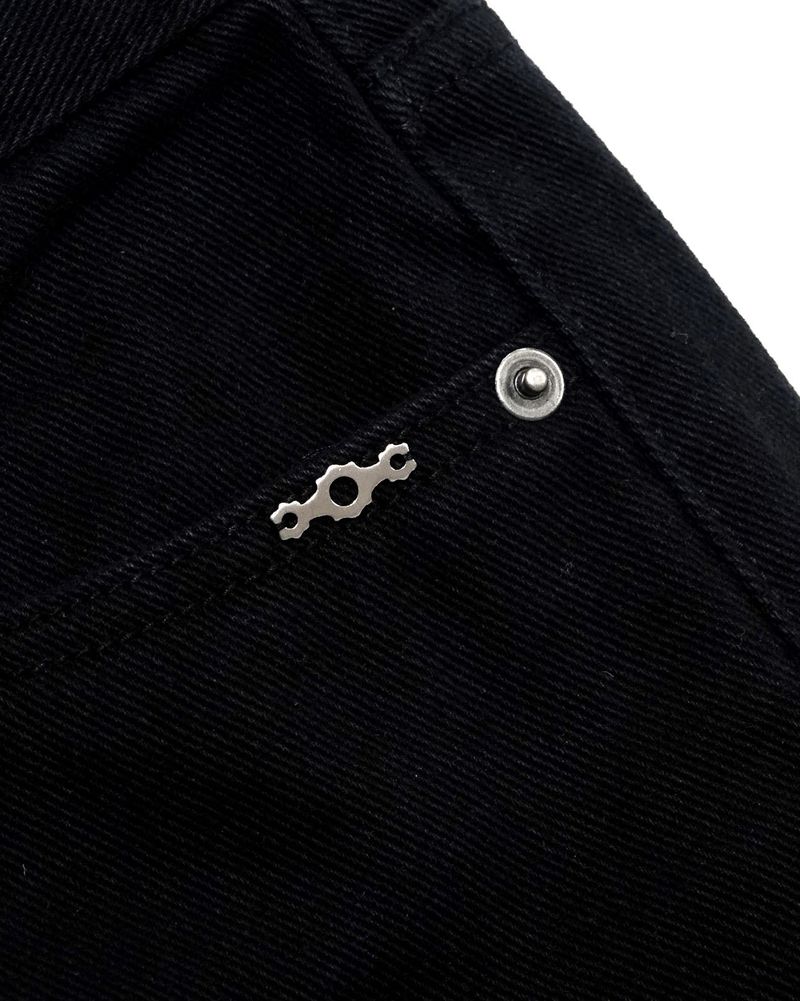Metal Triclipse Regular Fit Bootcut Cotton Pants Black