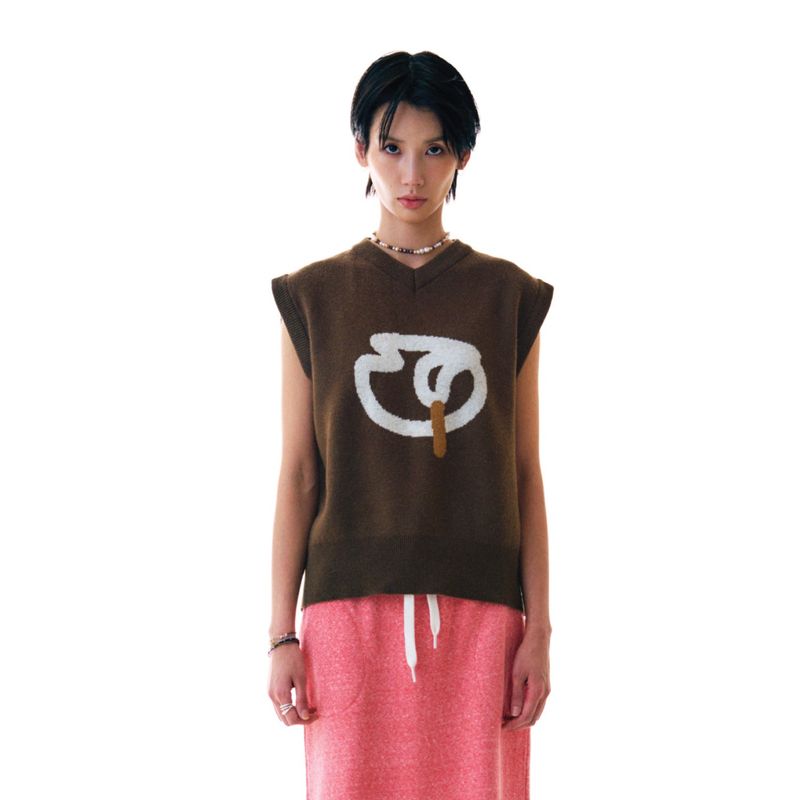 Kisser（キッサー）の「Jakart Vest Indigo Brown（Tops）」