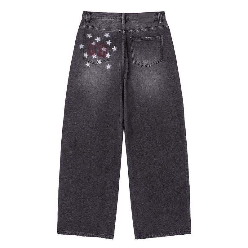 MIDNIGHT MOVE（ミッドナイトムーブ）の「star denim pants (black)（Pants）」