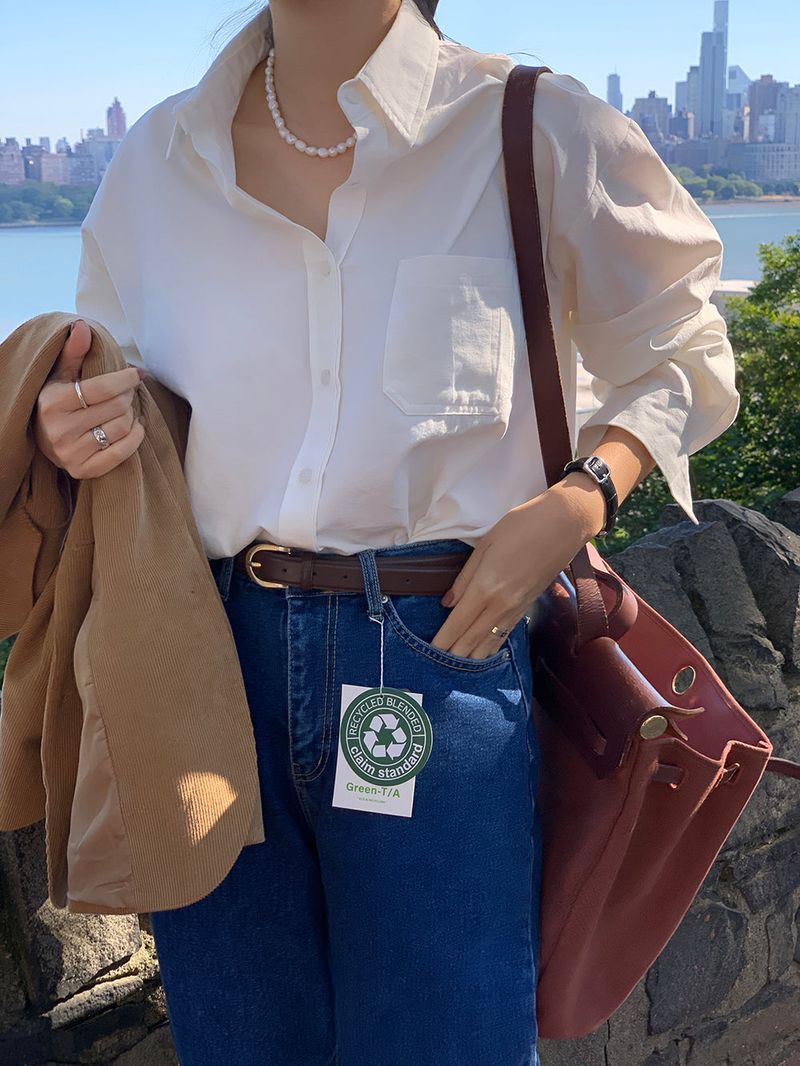 [Cowhide] Mid pick belt