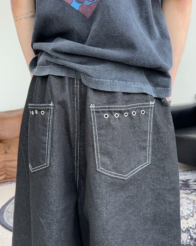 ビーン アイレット バミューダ デニム パンツ