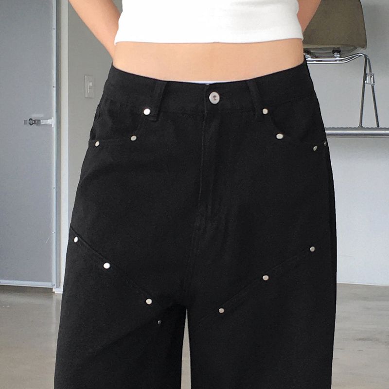 [MADE] Tents rivet diagonal incision point cotton pants