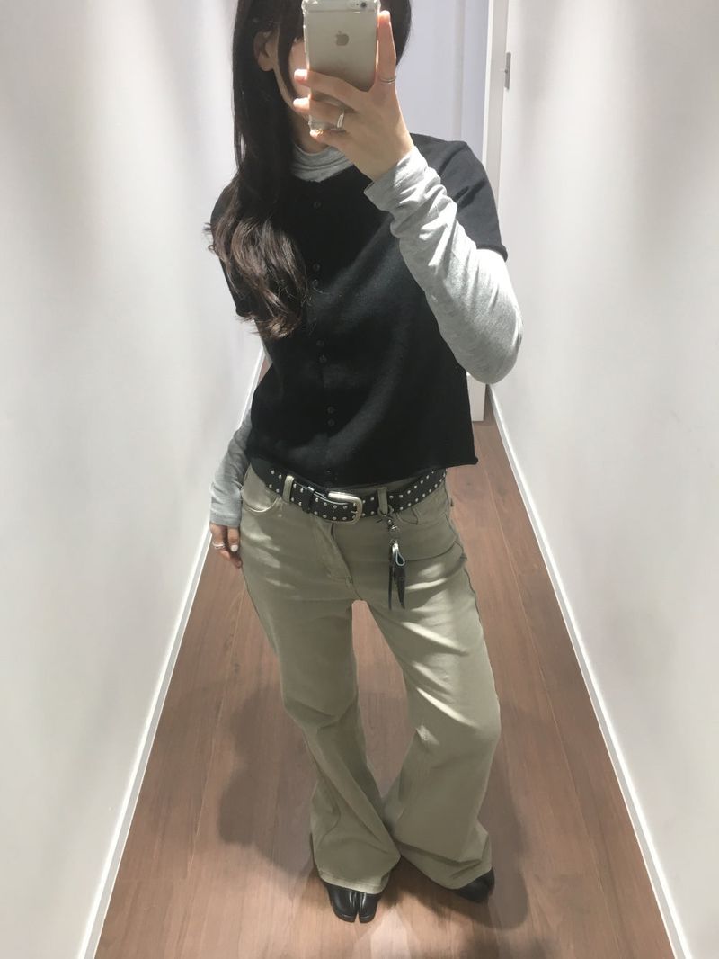 [SET]Arden bootcut pants + belt (3color)