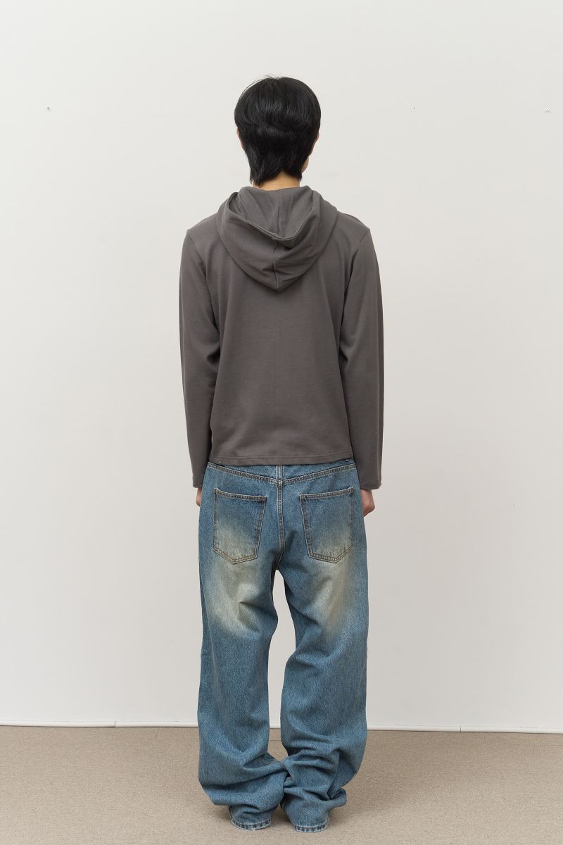Slom Slash Button Denim