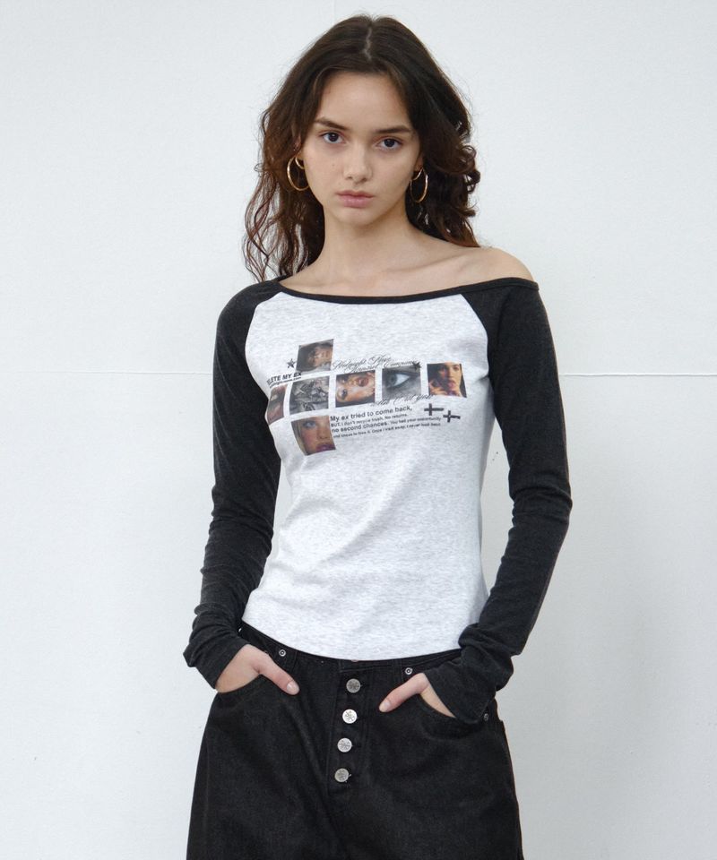 クロス ラグラン T(off white)
