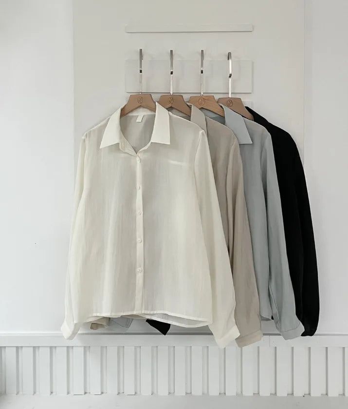 Dren Sheer Shirt Blouse (Strap Set)