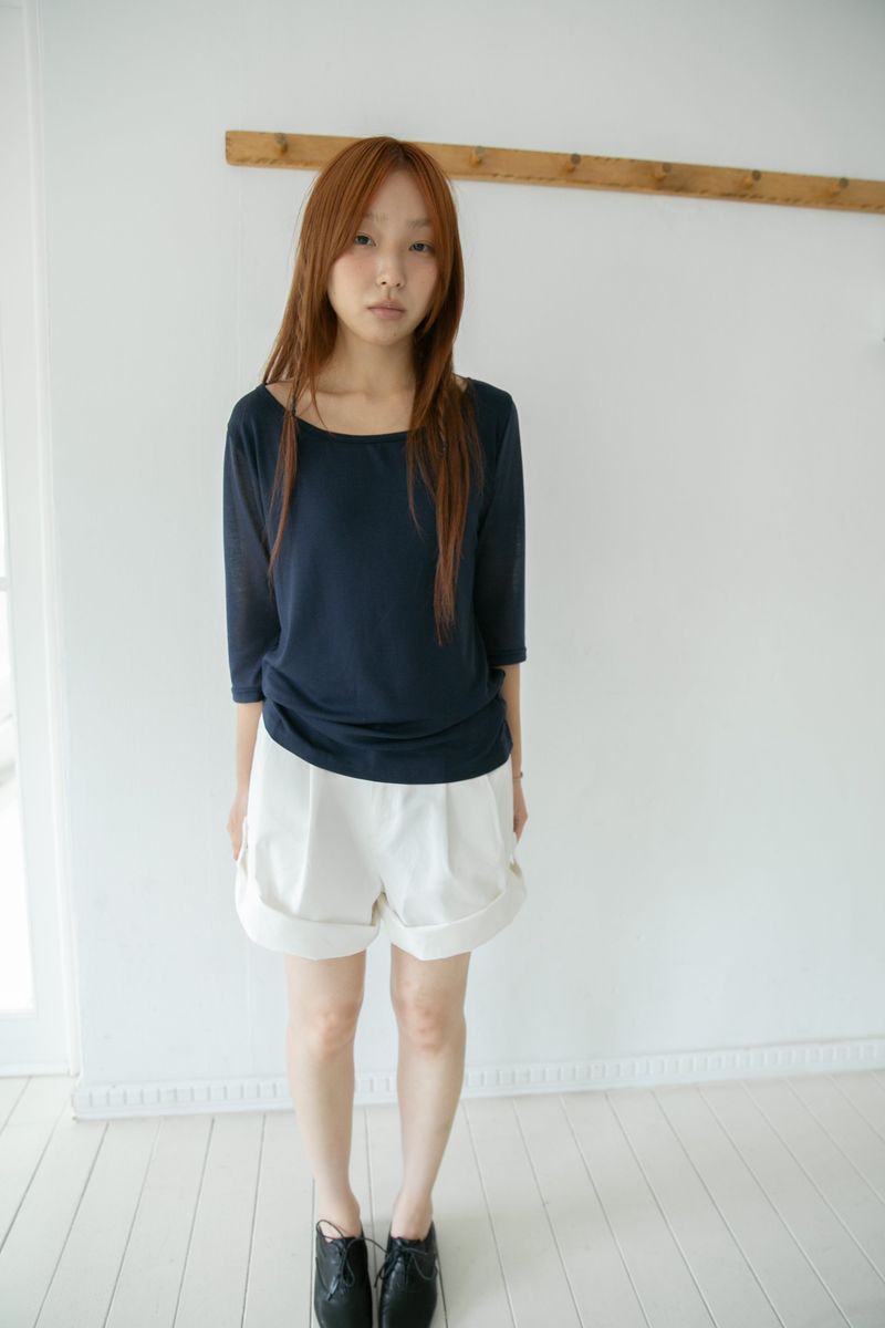 cotton roll-up half pants(3colors)