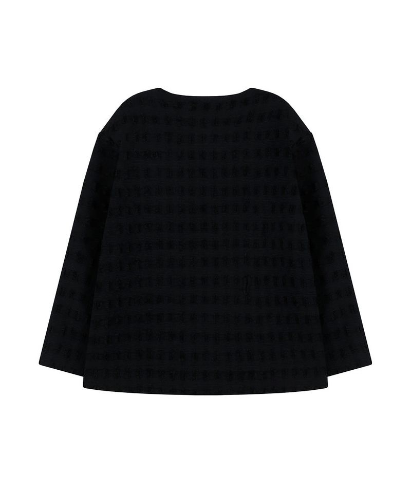 [Unisex] Over Fit Tweed Jacket Black