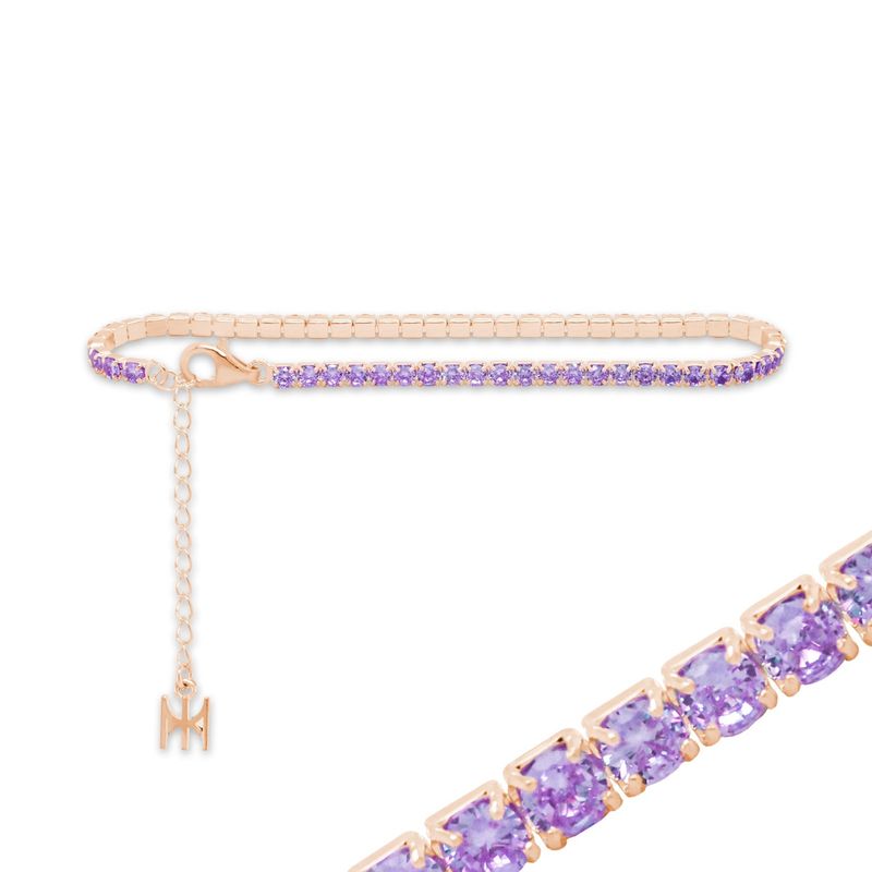 MACIER（マシール）の「[S925] Violet Mini Tennis Bracelet (rosegold)（Accessories）」