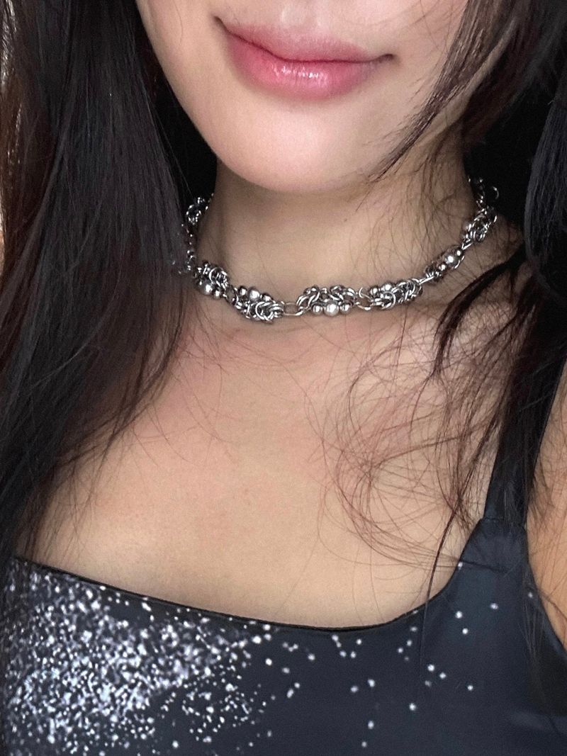 Nuclear Pearl O-ring Connection Necklace