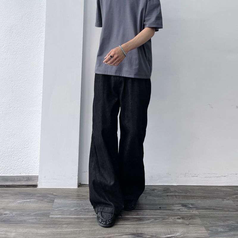 Ink Black Draped Trousers