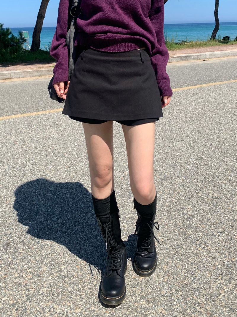 Rush Wrap Layered Short Skort (2c)