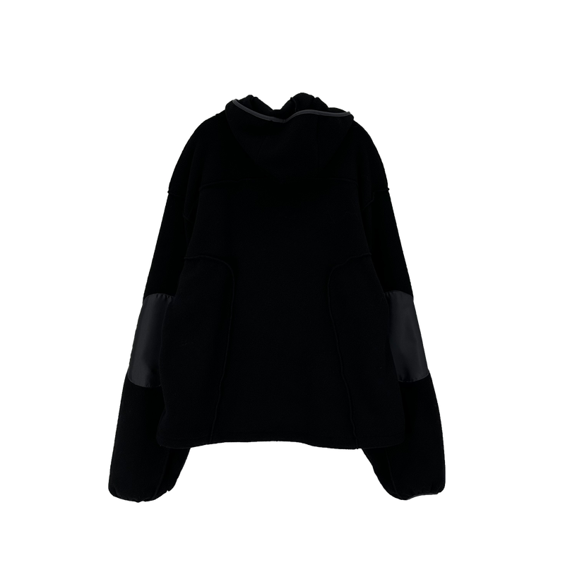 reverse elbow fleece zip-up