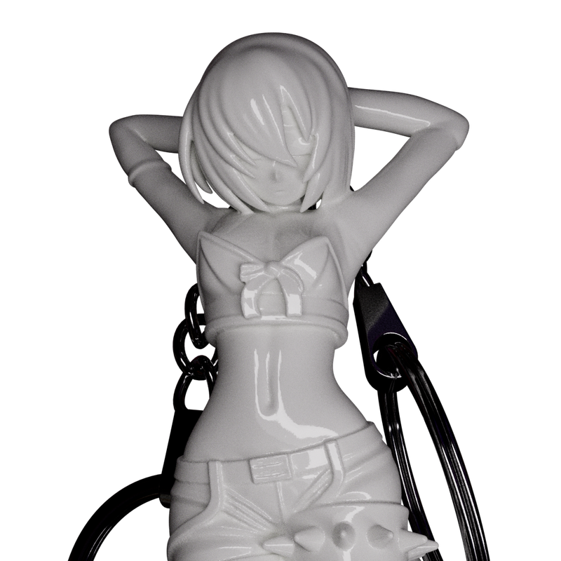 Jane Doe Keychain - White
