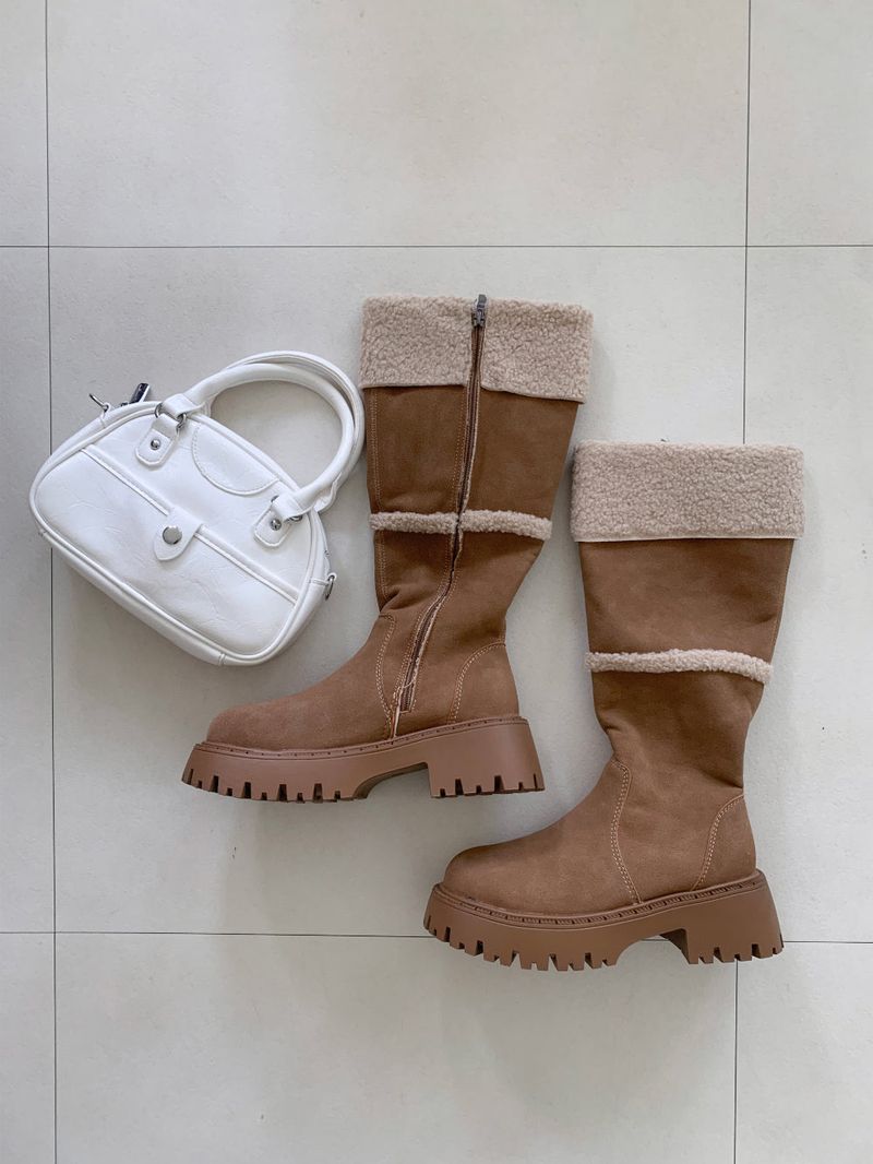 Muffin Roll Suede Dumble Ugg Long Boots (2 colors)