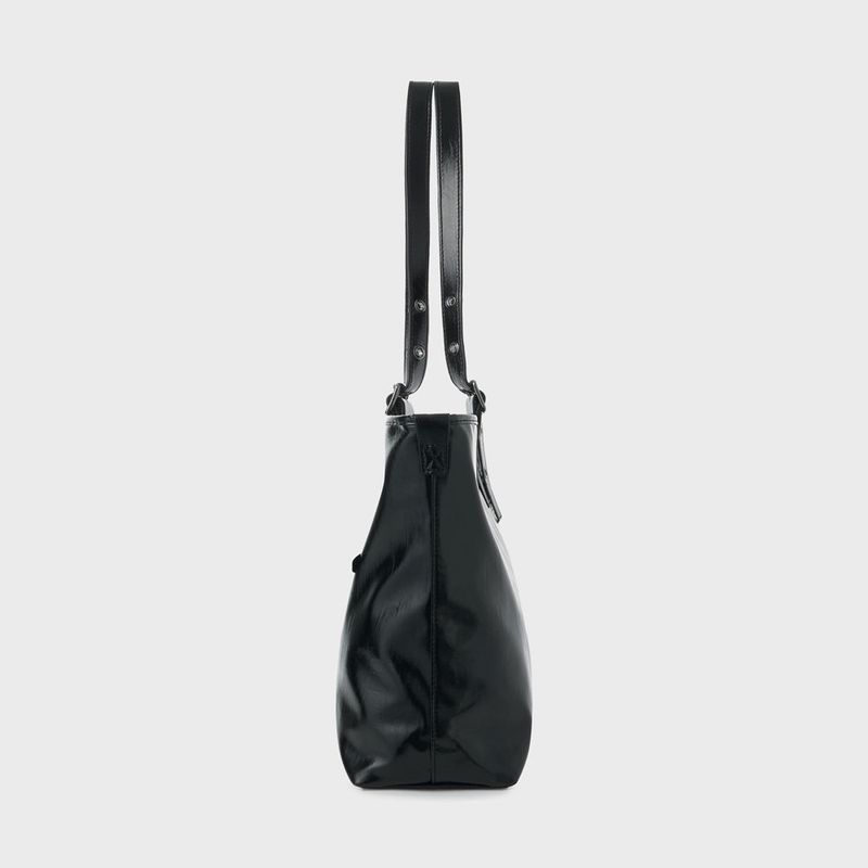 Glossy Buckle Bag (Black)