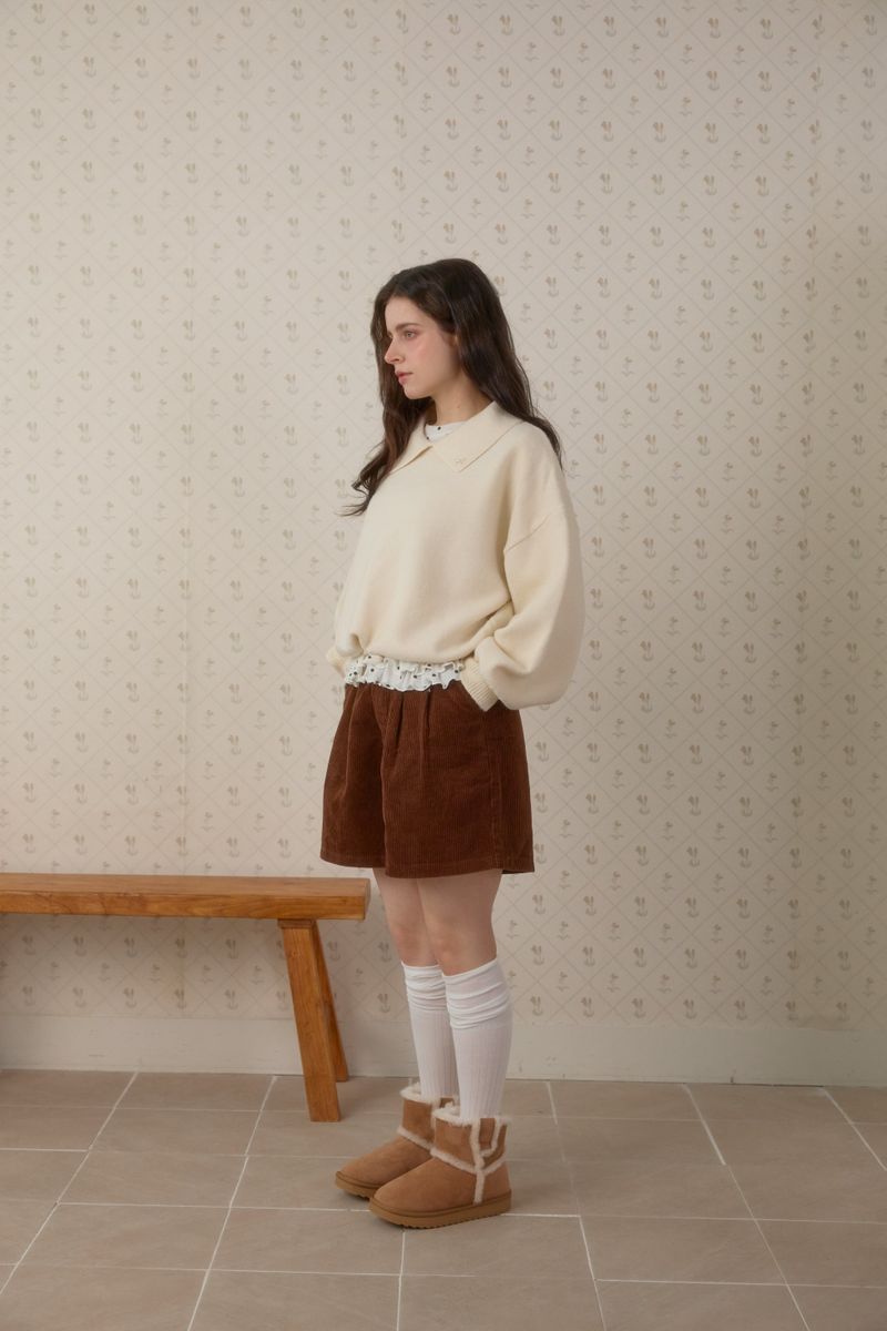 VANILLA STRING COLLAR KNIT