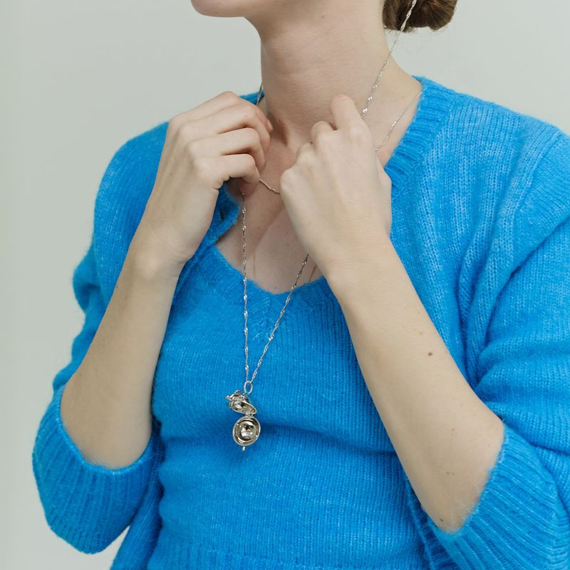Ball Pendant Necklace_Silver