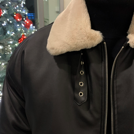 Mirei Leather Mustang Padded Jumper